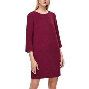 COS Straight-Cut Crinkled mini dress 3/4 sleeve loose fit excellent condition